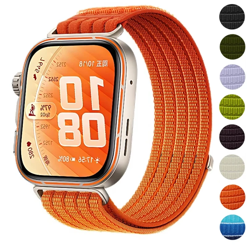 Atmungsaktives Nylon-Armband für Huawei Watch Fit 5 Pro 4 Pro Sport Loop Armband Correa Strap für Huawei Watch Fit 5 4 3 Gürtel