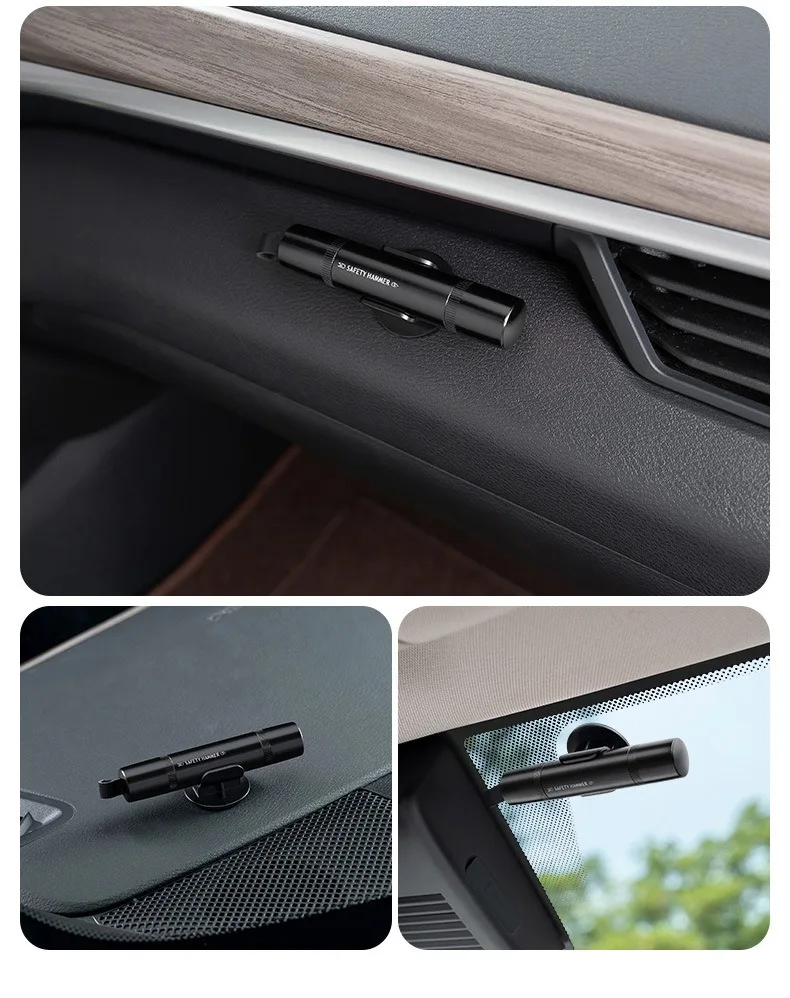 2 in 1 Car Safety Hammer Emergency Window Breaker Seat Belt Cutter Tip Escape Rescue Tool Vehicle Auto Safety Kits Accessory view 4