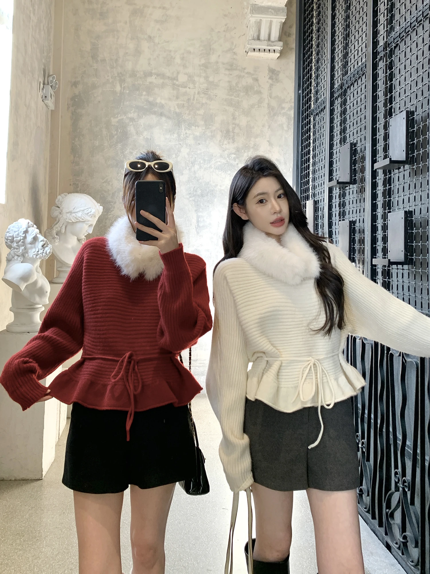 

Женский вязаный свитер Withmxboom с эффектом утяжки талии, зимний, модный, высококачественный трикотажный топ