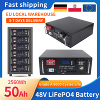 48V LiFePO4 Battery 50AH Built-in BMS Lithium Iron Phosphate Cells Pack For Replacing Most of Backup Power Home Energy Storage
