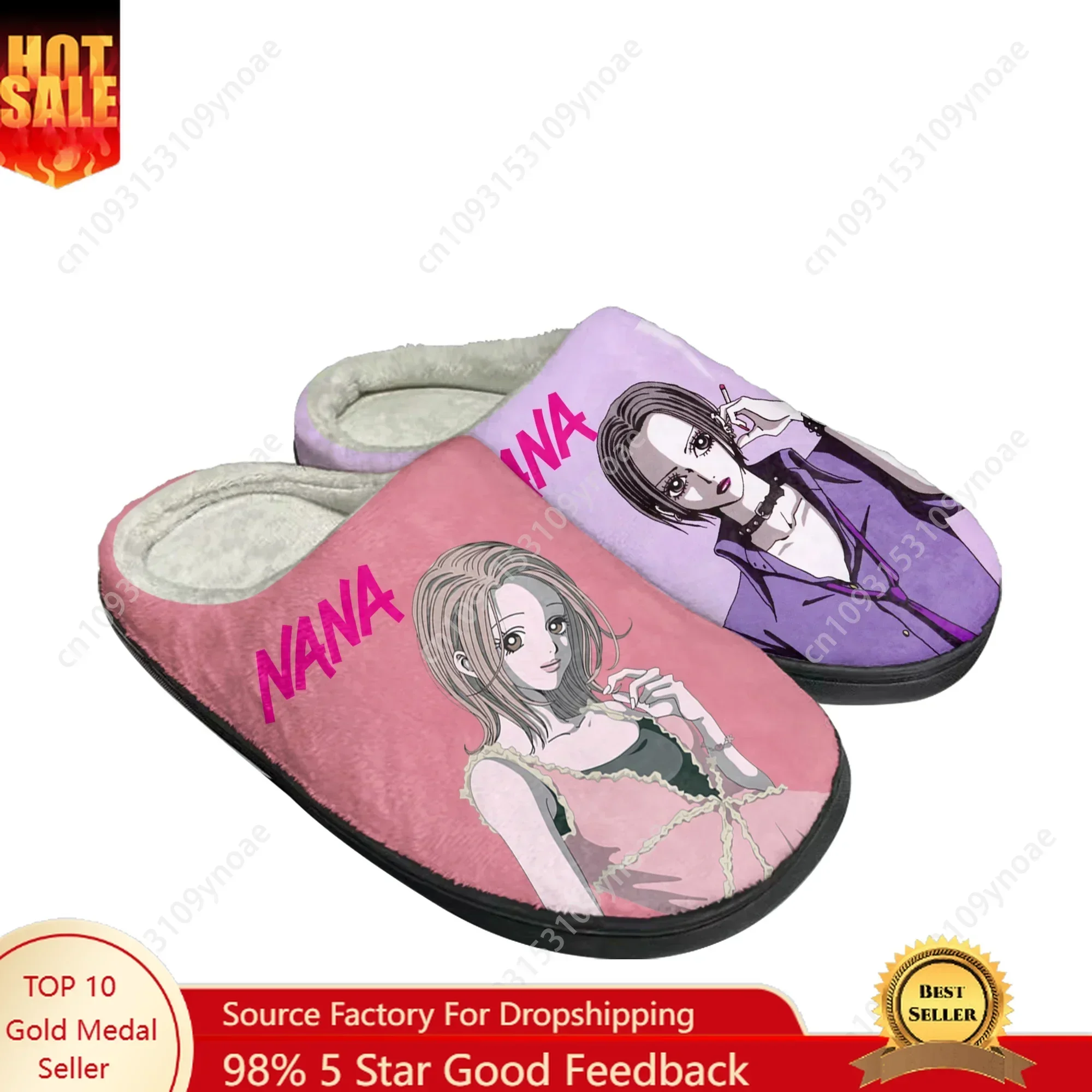 

NANA Osaki Komatsu Shoujo Comics Home Cotton Slippers Mens Womens Sandals Plush Casual Keep Warm Shoes Thermal Slipper