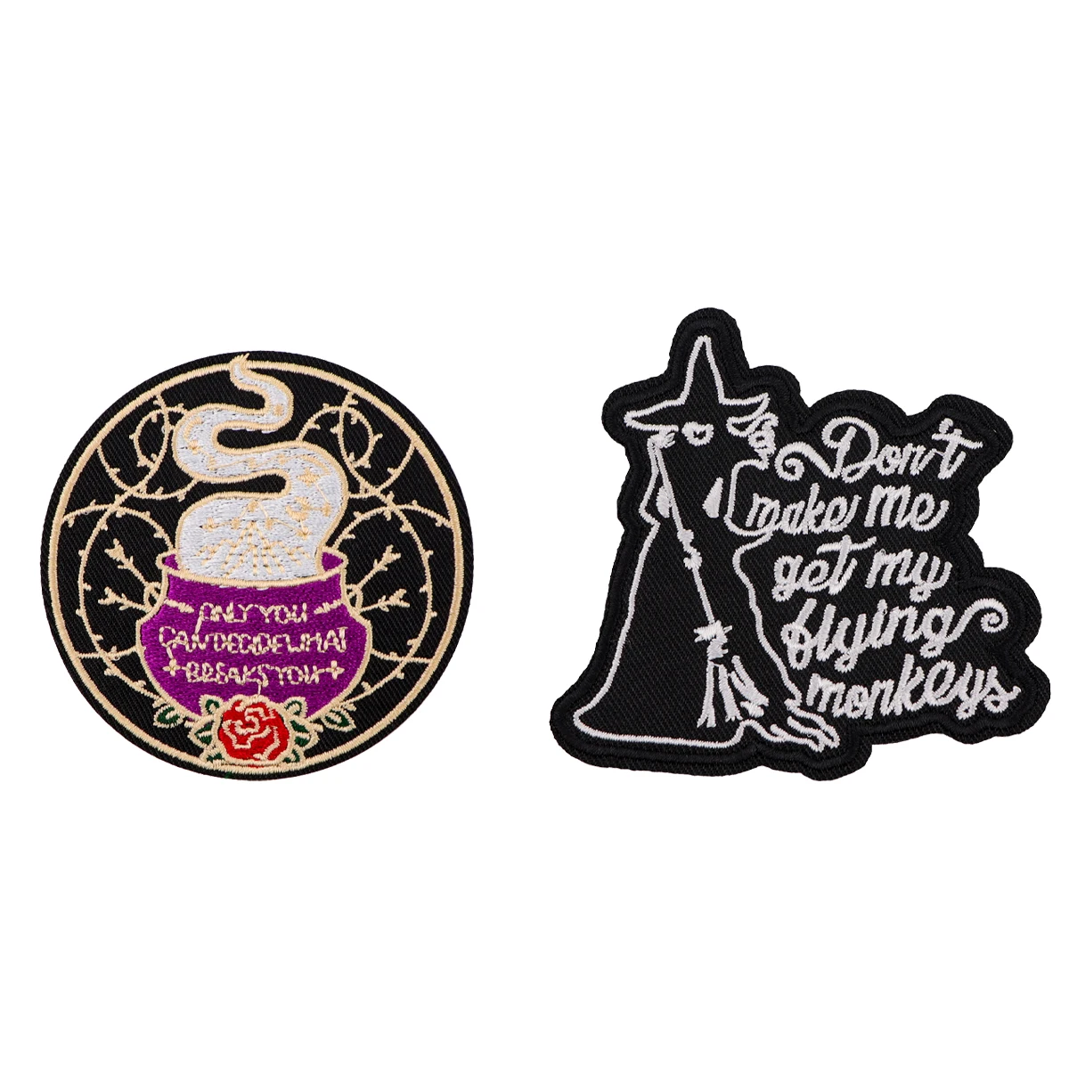 Witch Quotes Patch Iron On Embroidered Patches For Clothing Thermoadhesive Patches On Backpacks DIY Jackets Stickers For Women