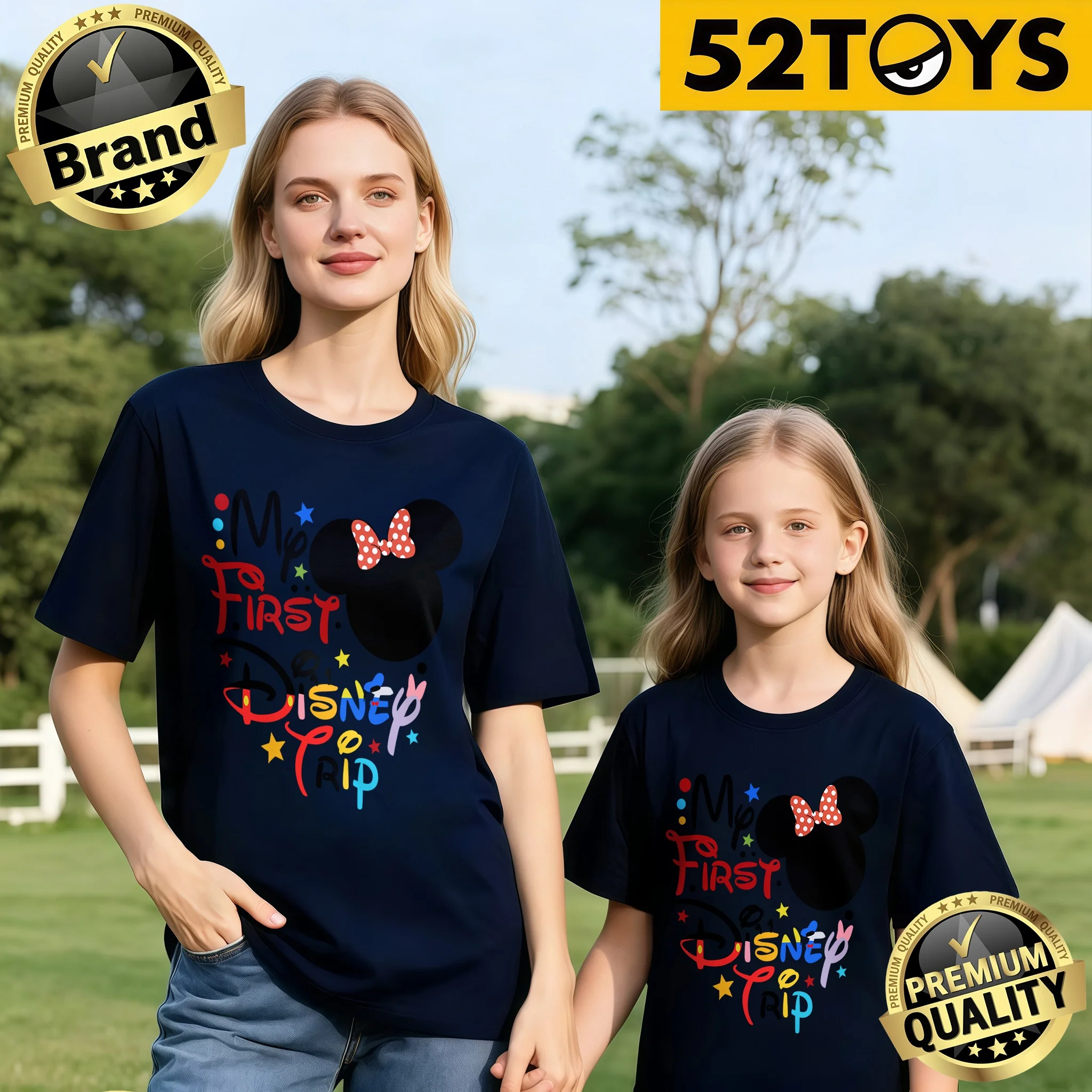 

Baby and Adult Clothing - Mickey Mouse Cartoon Image - 2026 Summer Pure Cotton Breathable Adult and Children's Hooded T-shirts