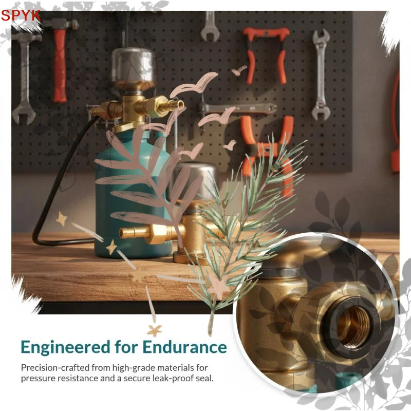 Removable Sprayer Pressure Cylinder Full Copper High Pressure: Electric Air Tank Corrosion-Resistant Booster