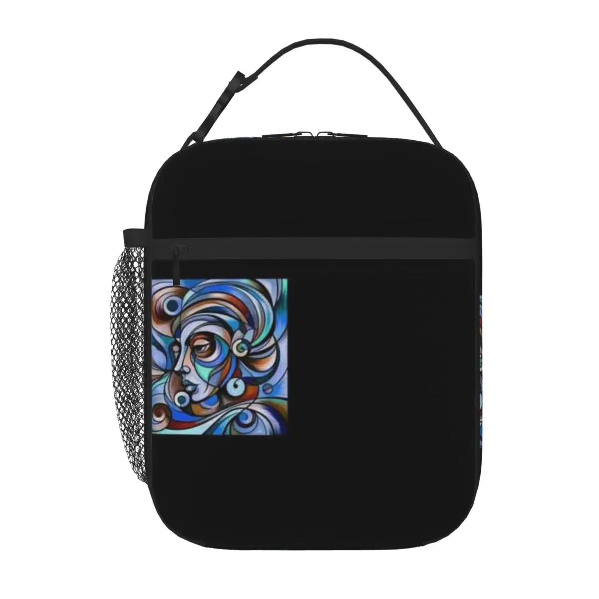 Bestselling Woman Abstract Insulated Inner Cooler Tote Student Daily Insulated Snack Tote