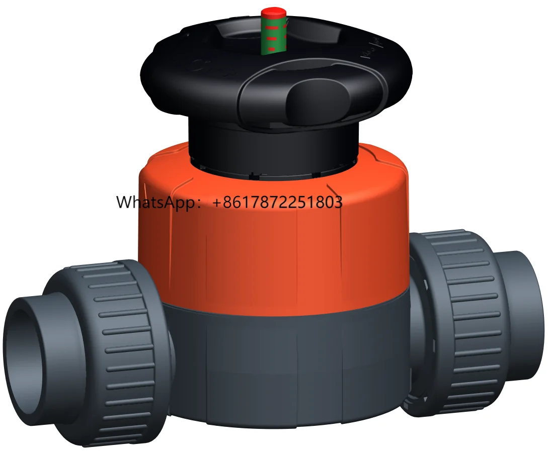

+GF+ Piping Systems 514 Series PVC-U/PTFE Diaphragm Valve | NPT Thread, High Flow | Industrial Water & Chemical Control