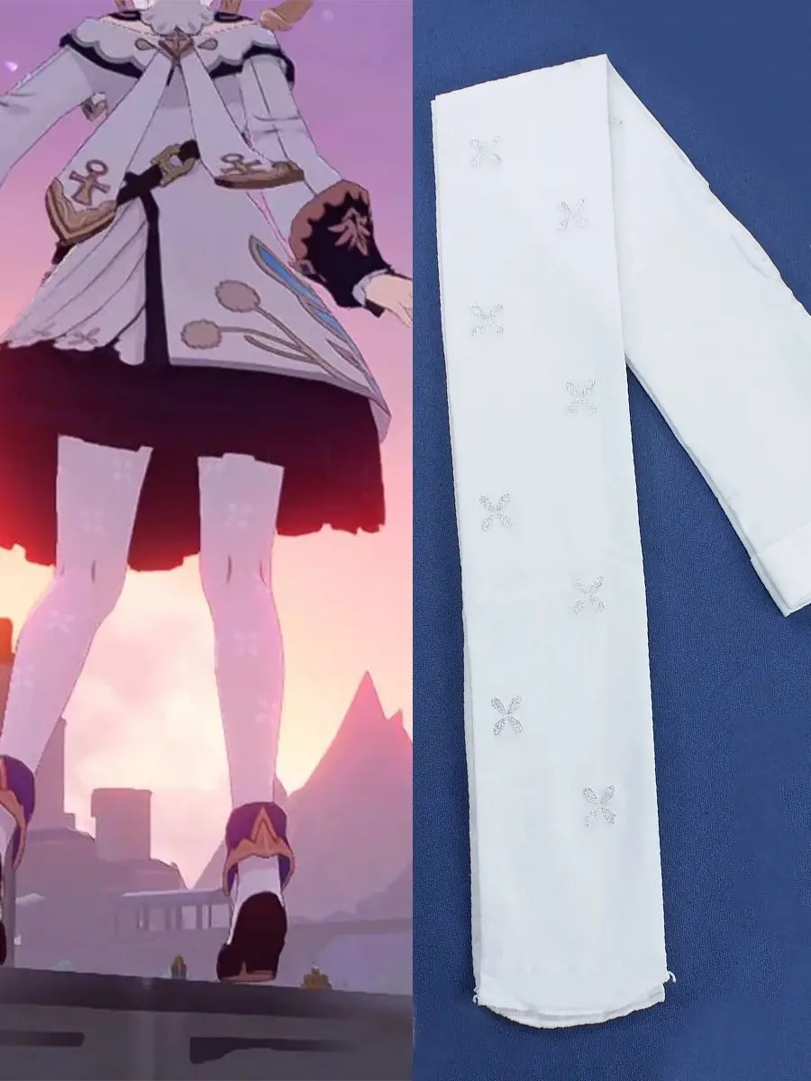 Jeu Genshin Impact Barbara Gunnhildr Cosplay bas Costume collants femmes blanc JK bas filles uniforme accessoires