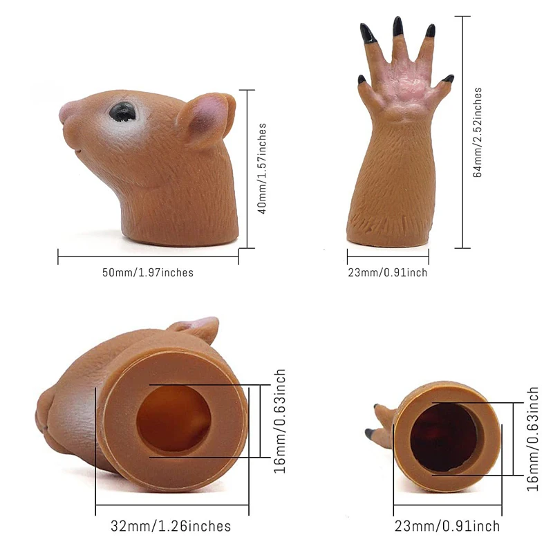 1Set Kinderen Vingerpop Dieren Eekhoorn Hand Vinger Verhaal Puppets Game Kat Puppy Panda Vinger Poppen Speelgoed Voor Kinderen geschenken