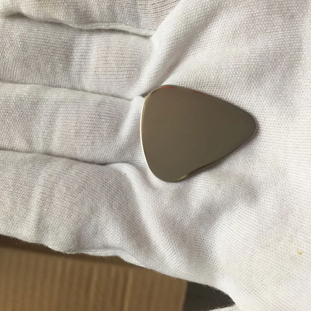 

4Pcs Stainless Steel Guitar Picks Durable Tone Enhancing Plectrums for Electric Acoustic Bass Ukulele Instruments