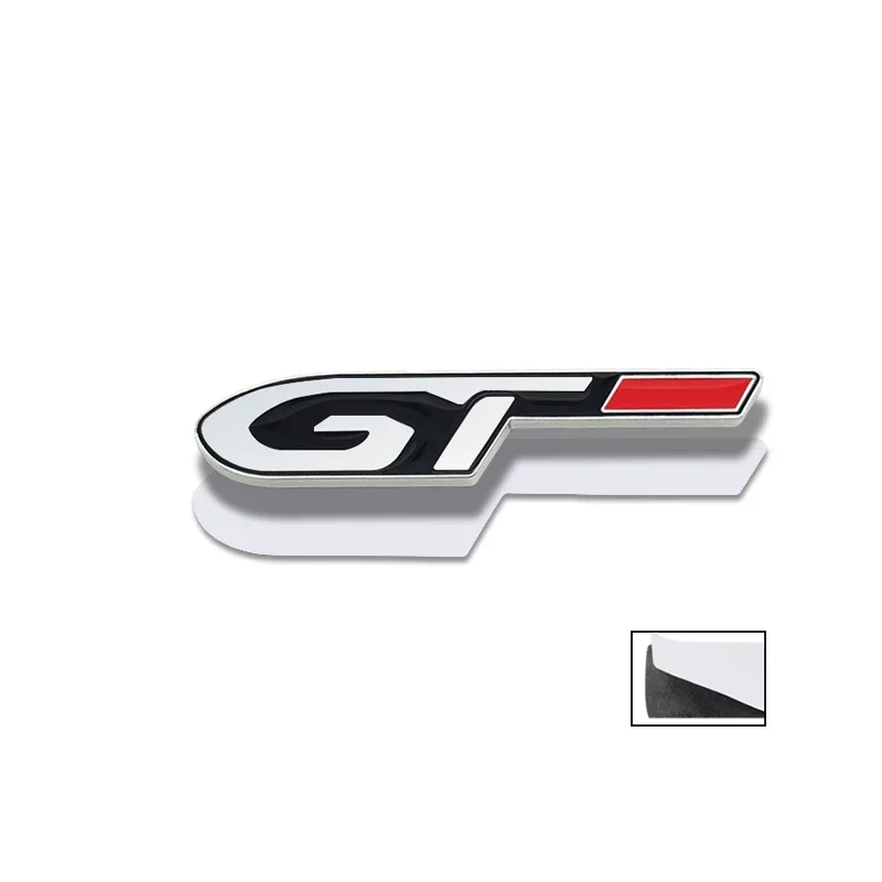 ثلاثية الأبعاد سيارة معدنية GTLINE شارة الخلفي الجذع الحاجز شعار ملصق لبيجو GT 206 208 308 307 207 208 3008 407 508 2008 RCZ GT LINE