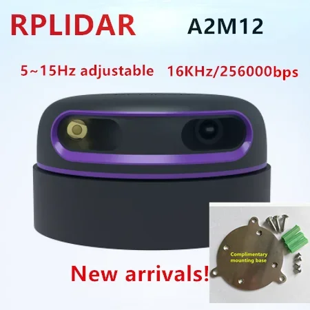 A2M12 360°Range Scanne Triangular Ranging 12m lidar Mapper Rplidar A2 Scanner Kit sensor measurement tool