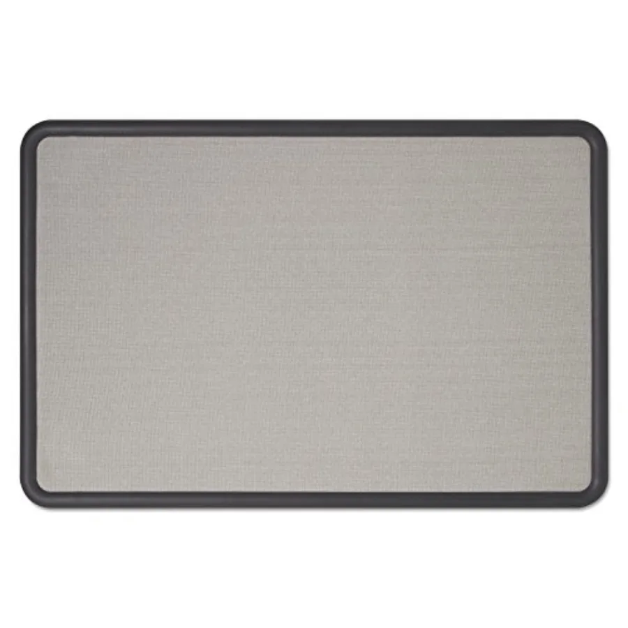 

Bulletin Board Fabric 3 x 2 Feet Office Bulletin Boards Contour Gray Plastic Frame 7693G