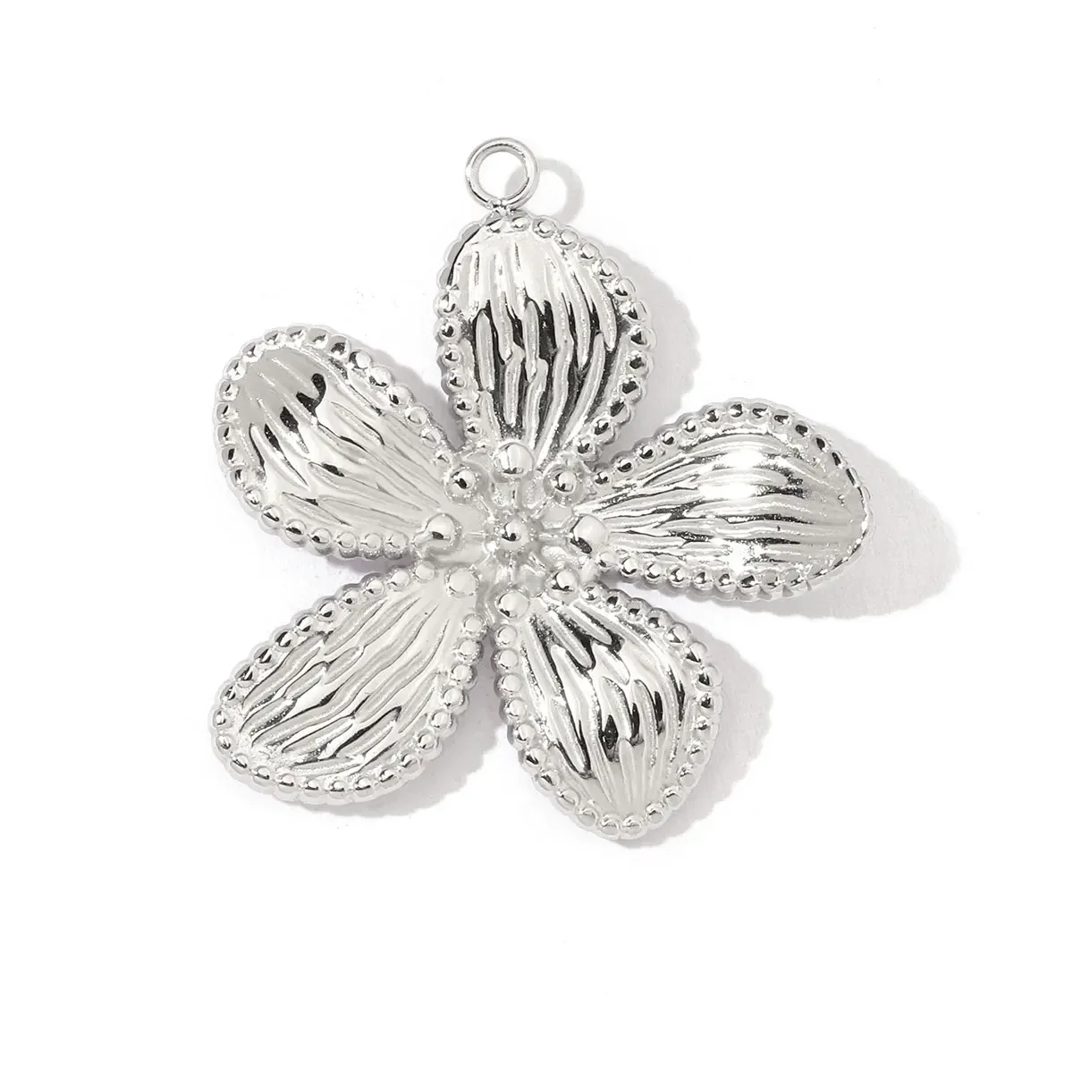 3 pz/lotto 316l acciaio inossidabile francese retrò ciondoli geometrici cuore amore cerchio Waterdroop collana di fiori fai da te piccolo ciondolo