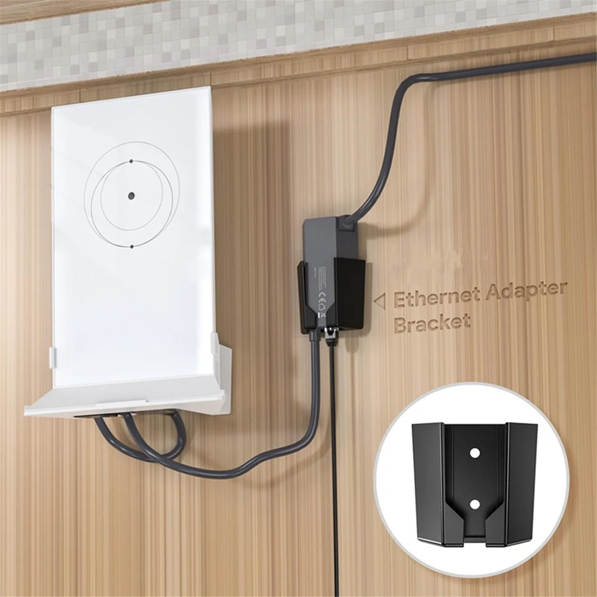 

Suitable for Starlink Ethernet Adapter Satellite Bracket Wall-Mounted Storage Rack Starlink Rack WhiteJAS