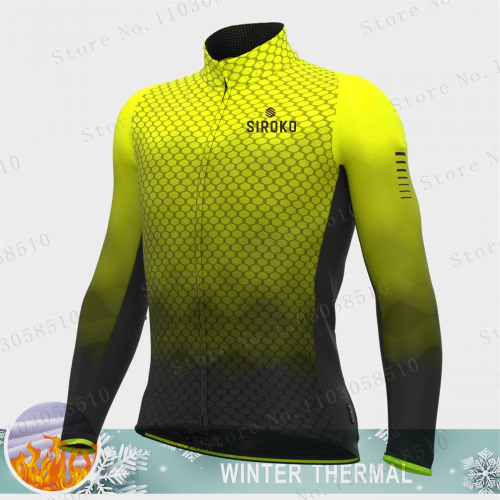 AliExpress SIROKO siroko Cycling Jersey Long Sleeve Men Winter Fleece Cycling Clothing Road Bike Jacket Bicycle Shirt