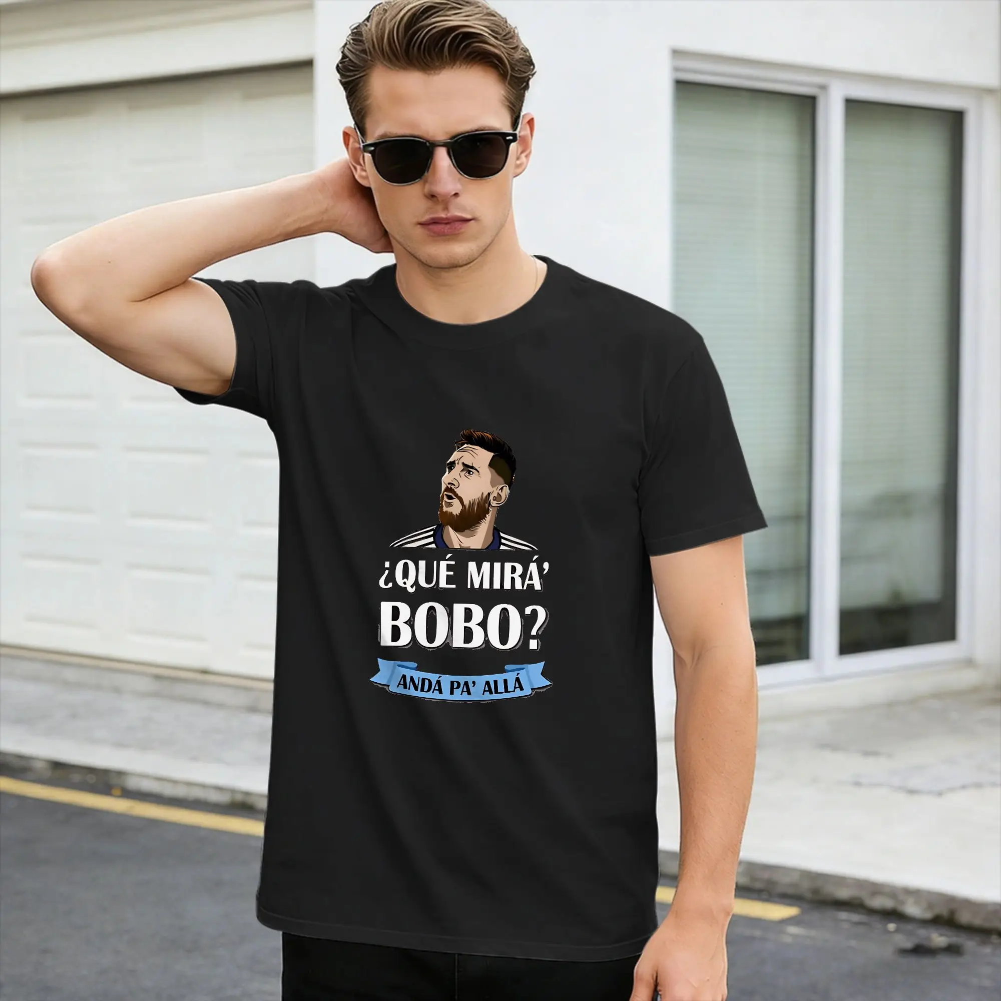 Que Miras Bobo Messi T Shirt Summer  Cotton T Shirts For Men Print Tshirt Short Sleeve Classic Clothes,