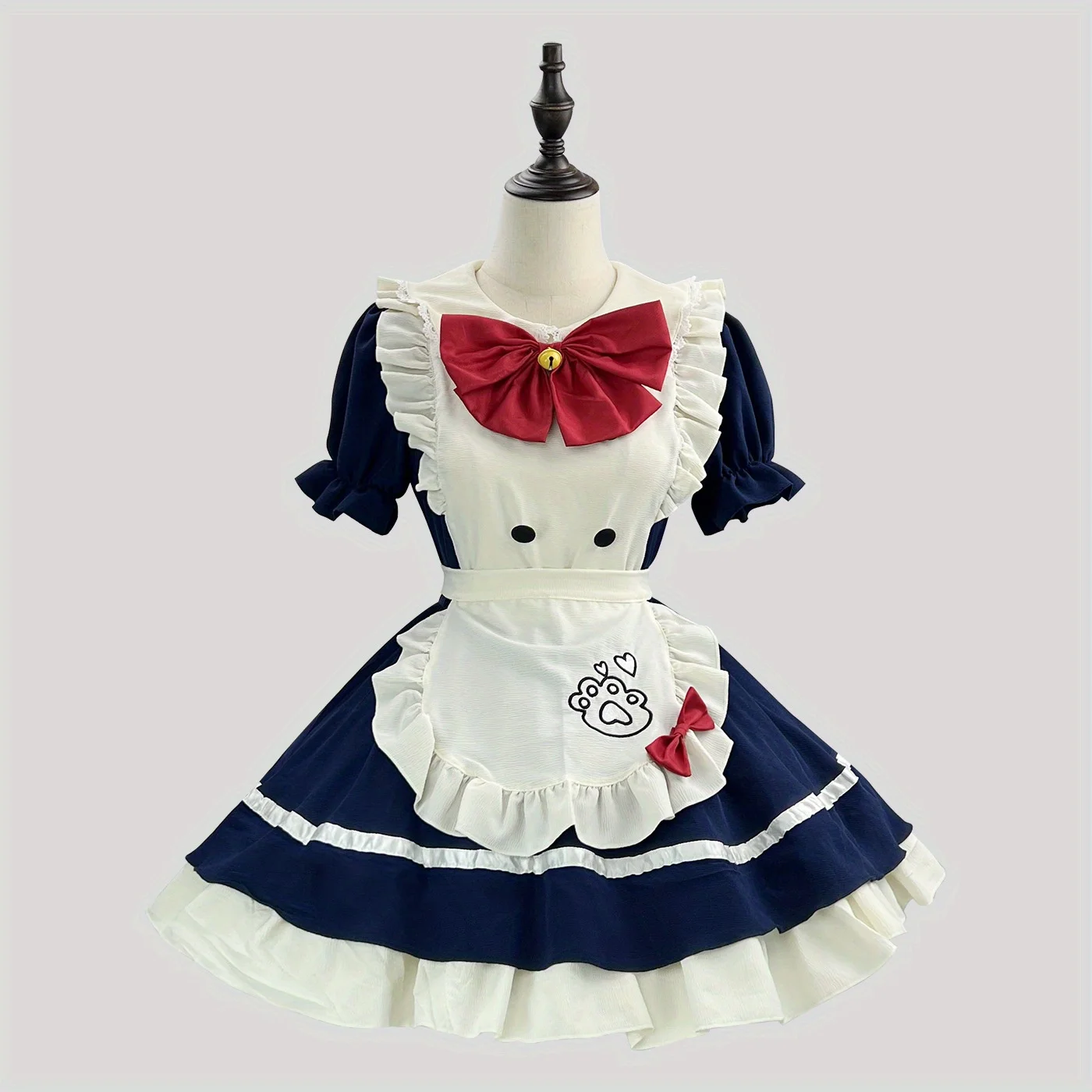 

New Cute Maid Costume Cosplay Lolita Halloween Costume Ladies Dress Up Accessories Set