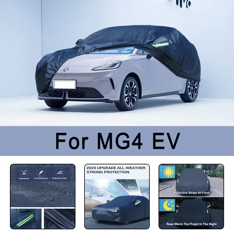 

Всепогодные автомобильные чехлы для MG4 EV 6-в-1, водонепроницаемые, пылезащитные, УФ-защитные, снежные, устойчивые к царапинам, защита