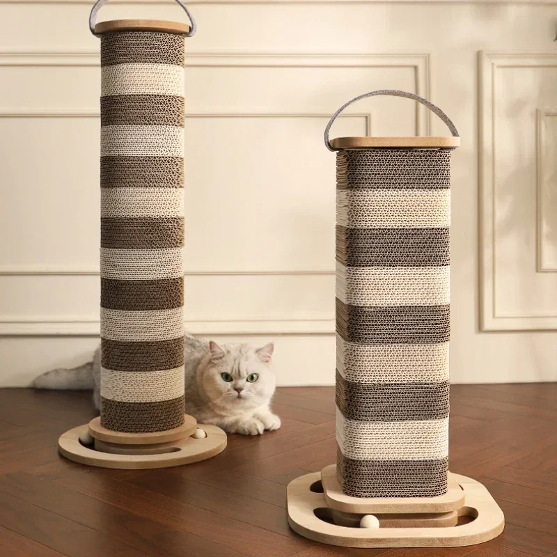 Vertical Cat Scratch Board Wear-resistant Scratch Grab Climbing Pillar Rubbing Claws Kitten Toys No Chips Falling Pets Supplies