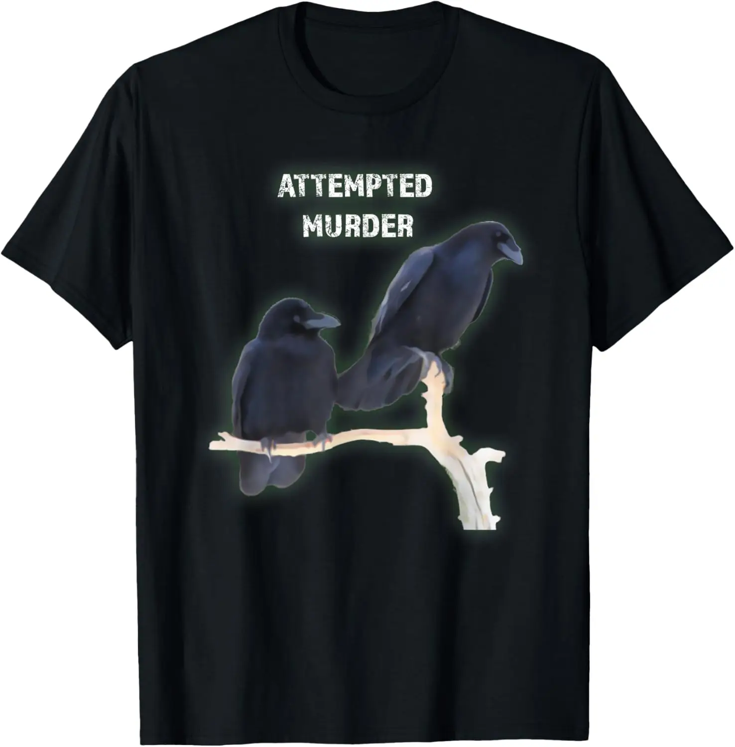 Attempted Murder Crows Funny Ornithology T-Shirt T-Shirt