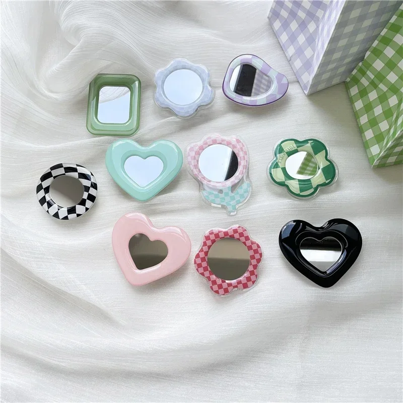 Cute Mirror Tulip Flower Folding Mobile Phone Grip Holder Socket Pocket Support for IPones Finger Ring Griptok Expanding Stand