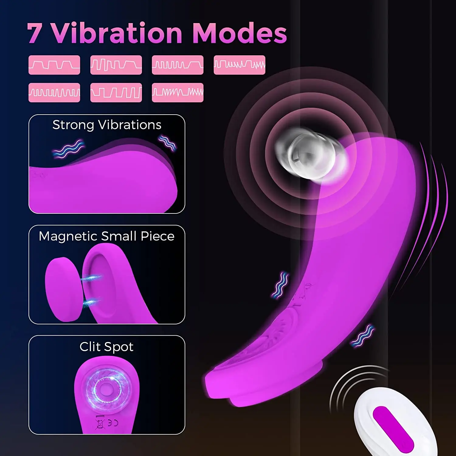 Mini Wearable Panties Vibrator Remote Control Clitoris Stimulator Massage Female Masturbator Sex Toys for Women Adult Supplies