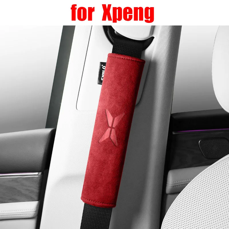 

2 шт., замшевые чехлы на ремни безопасности из алькантары для XPENG G9 P7 P5 X9, автомобильный наплечник, ремень безопасности