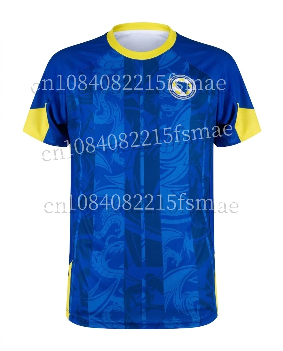 Maglia Sportiva da Uomo Bosnia e Herzegovina 2026, T-shirt Girocollo ad Asciugatura Rapida e Traspirante per Allenamento Calcistico, Abbigliamento Sportivo