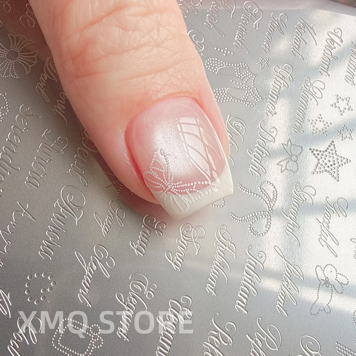XMQ Nail Art Stempelplatten Handschrift-Vorlagen für Kreatives Design Maniküre-Werkzeuge – Detail 1