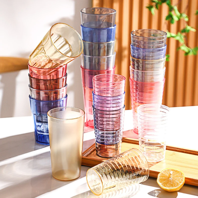 Transparent High-value Water Cup, Bar Plastic PS Beer Cup, Transparent Foreign Wine Cup, Household Mouthwash Cup