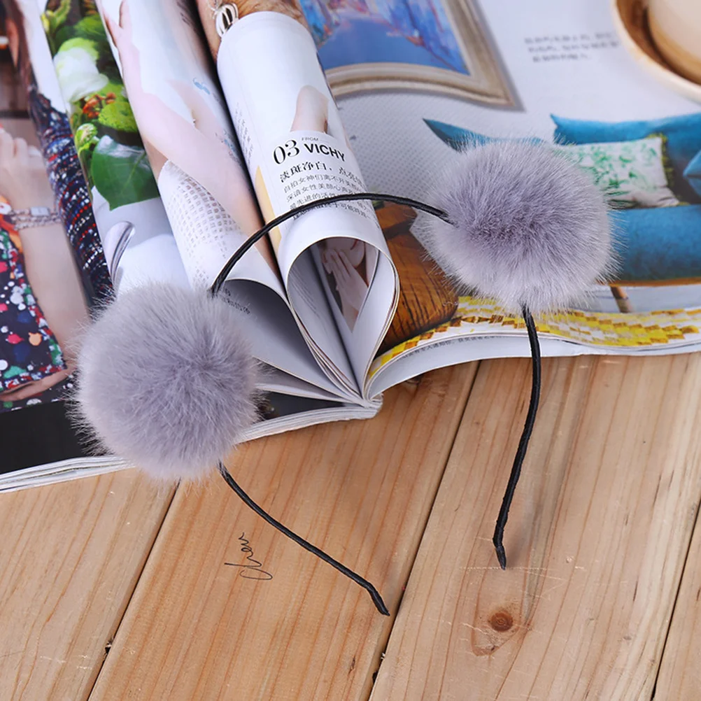 

3pcs Sky Headband Pink Red 15X19X5Cm Pom Pom Headband For Kids Children Party Costume Cosplay Hair Accessory