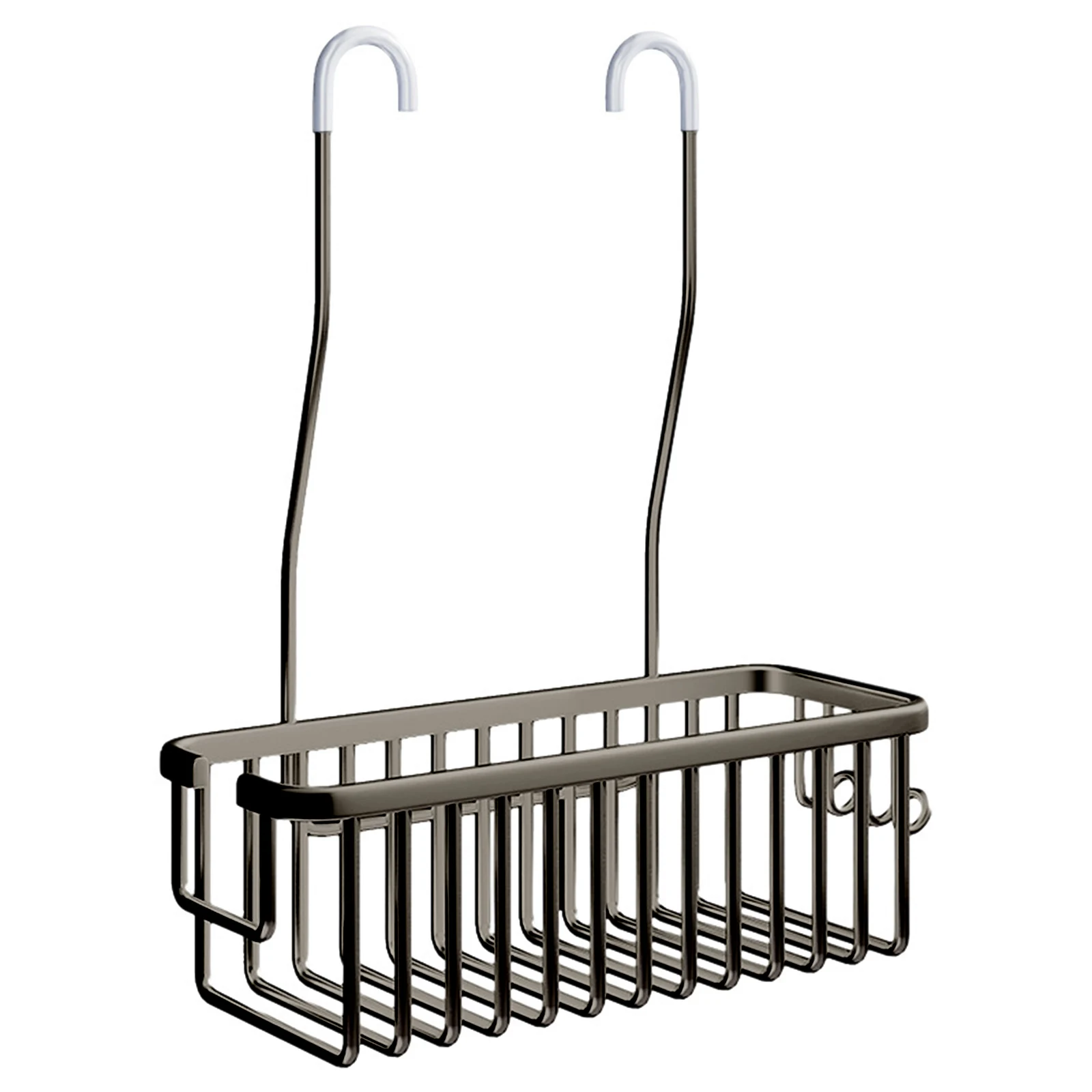 Hole-free Shower Rack Aluminum Wall-mounted Rod Mesh Basket Hanging Rack 11 X 4 Inches Anti-Slip For Bathroom Faucet