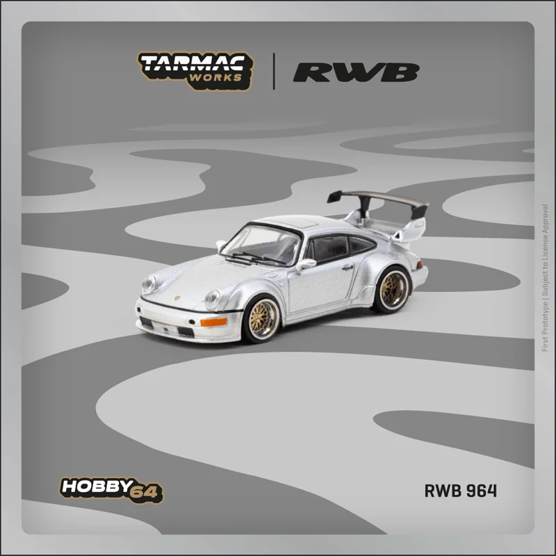 

[PreSale] Tarmac Works TW 1:64 RWB 964 Silver Diecast Model Car