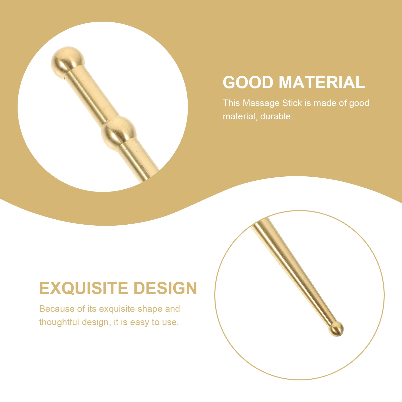

Маленькая латунная акупунктурная ручка, массажер для тела, прочный универсальный массажный аксессуар для облегчения мышечной боли, уменьшения усталости и кожи
