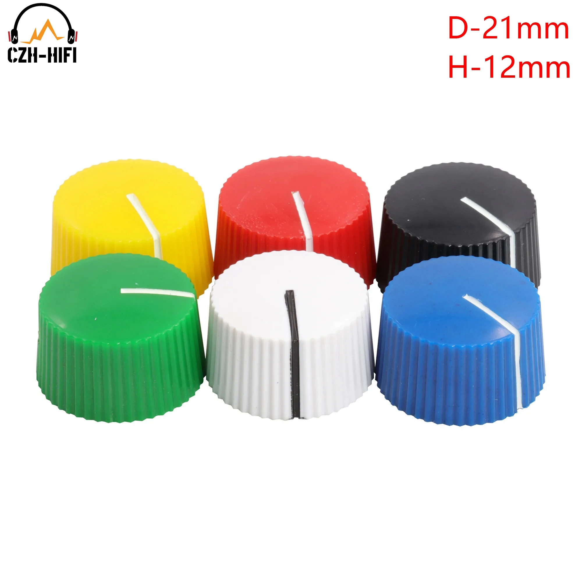 10pcs 21x12mm ABS Plastic Set Pointer Knob Button Cap for Guitar AMP Effect Pedal Stomp Box Overdrive DJ Mixer Volume Control