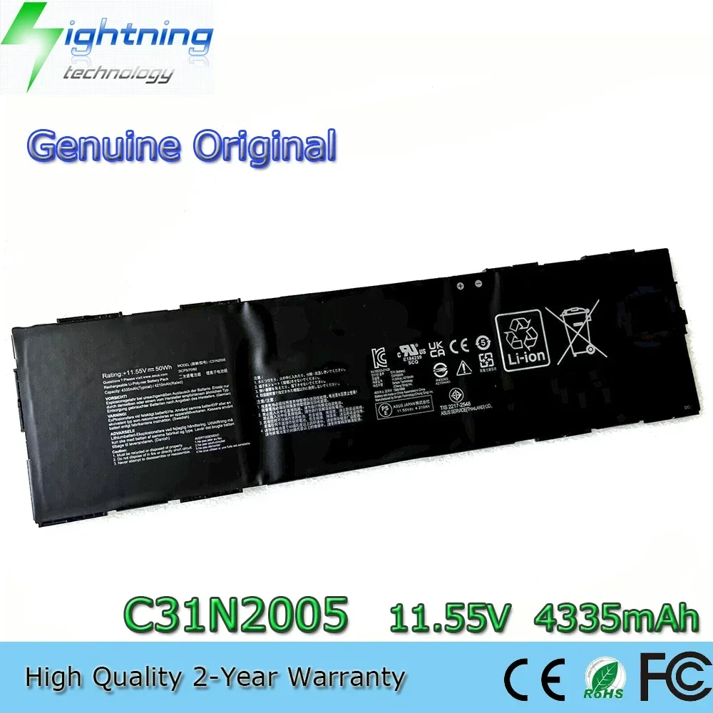 

New Original C31N2005 11.55V 4335mAh Laptop Battery for Asus Chromebook CX9 CX9400CEA CX3 CX3400FMA 0B200-03810000 etc.
