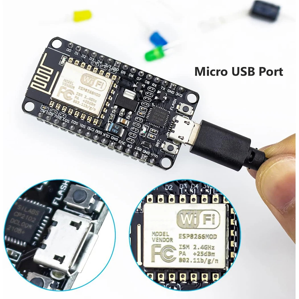 ESP8266 NodeMCU LUA CH340 ESP-12E WiFi لوحة تطوير الإنترنت 4M فلاش وحدة لاسلكية تسلسلية لاردوينو IDE/مايكروبيثون