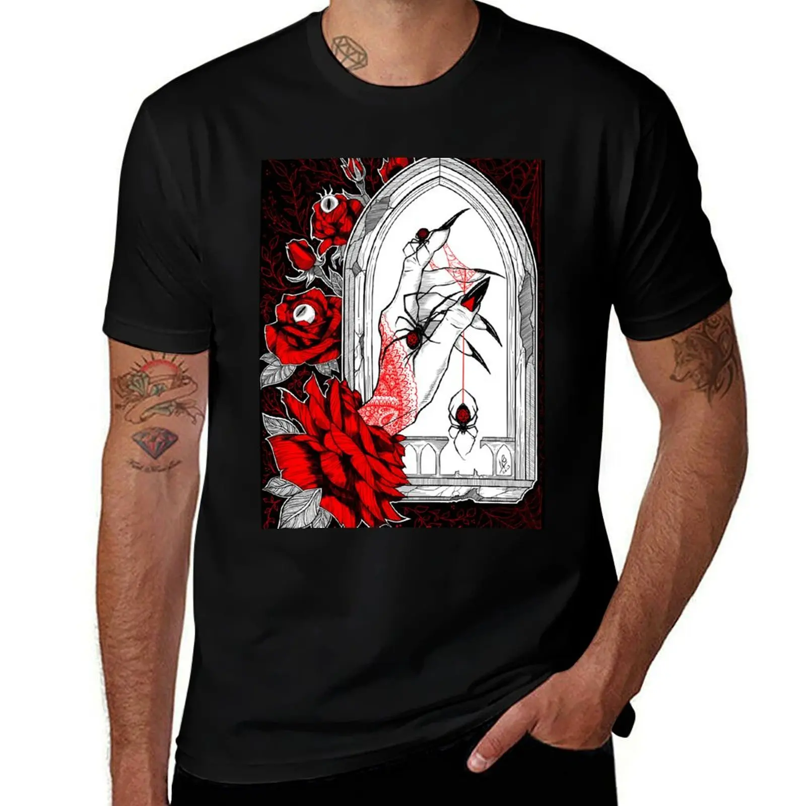 Black Widow T-Shirt Basic Solid Tee for Daily Use T-Shirt