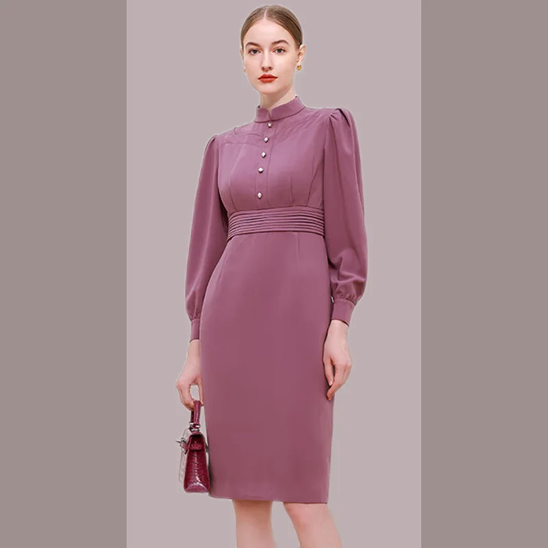 Designer's high-end improved cheongsam, women's elegant temperament, Chinese style dress, and dress