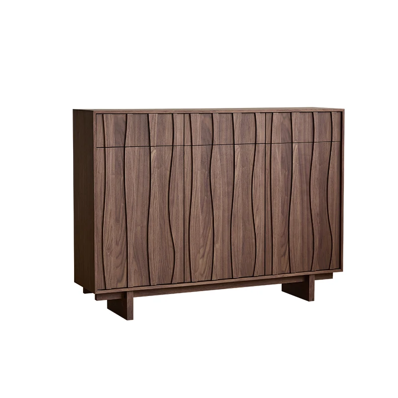 

Shoe Cabinet Modern Simple Living Room Storage Cabinet Entrance Black Walnut Solid Wood Entrance Cabinet Shoe Rack