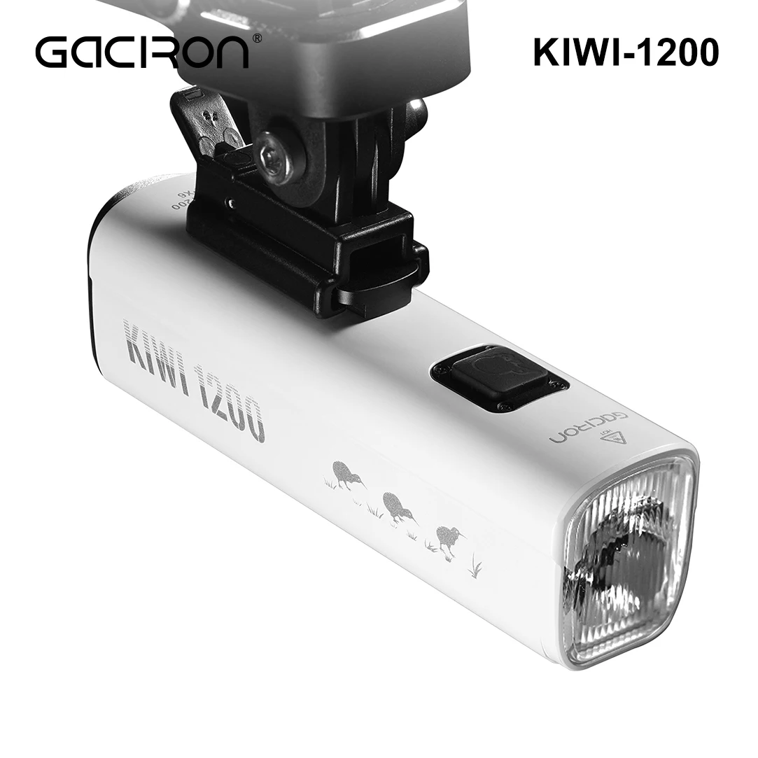 

Gaciron KIWI 1200lm Anti-Glare Bicycle Front Light Optional Bluetooth Remote Control C-C Rechargeable IPX6 Waterproof Bike Light