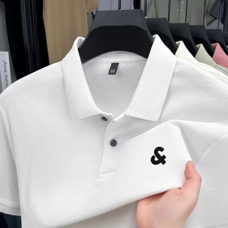 

100% pure cotton 2026high-end brand men's short sleeve polo shirt summer fashion luxury logo embroidered golf top casual T-shirt
