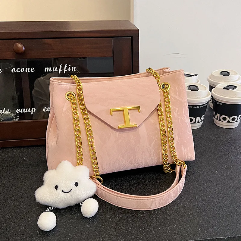 

Summer 2025 Luxury Shoulder Bag - Women's Chain Detail Armpit Tote, Fashion Oversized Commuter Purse for Everyday Use