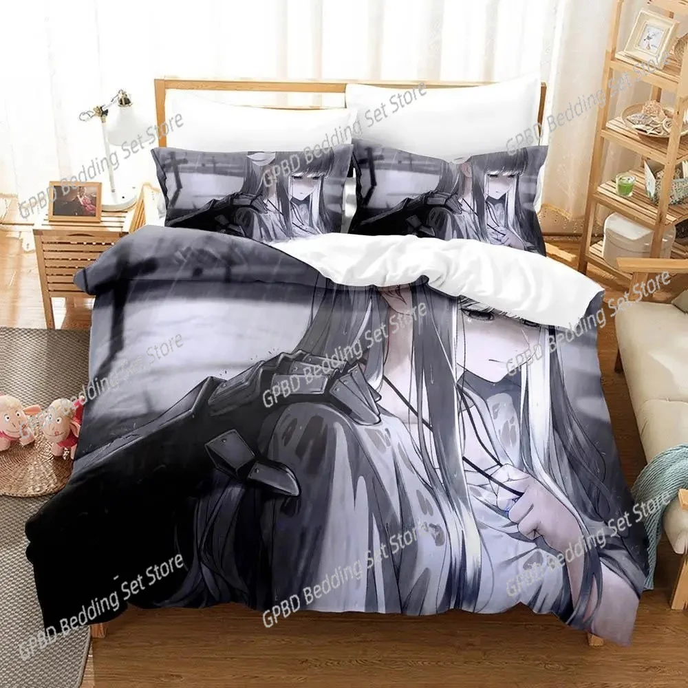 3D Print Game ENDER LILIES Quietus of the Knights Bedding Set Cartoon Anime three-piece set Adult Kid Bedroom Duvetcover Sets