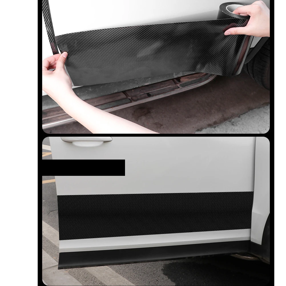 

Car Door Sticker Bumper Protector Carbon Fiber Anti-Scratch Strip Flame Resistant Corrosion Proof Auto Body