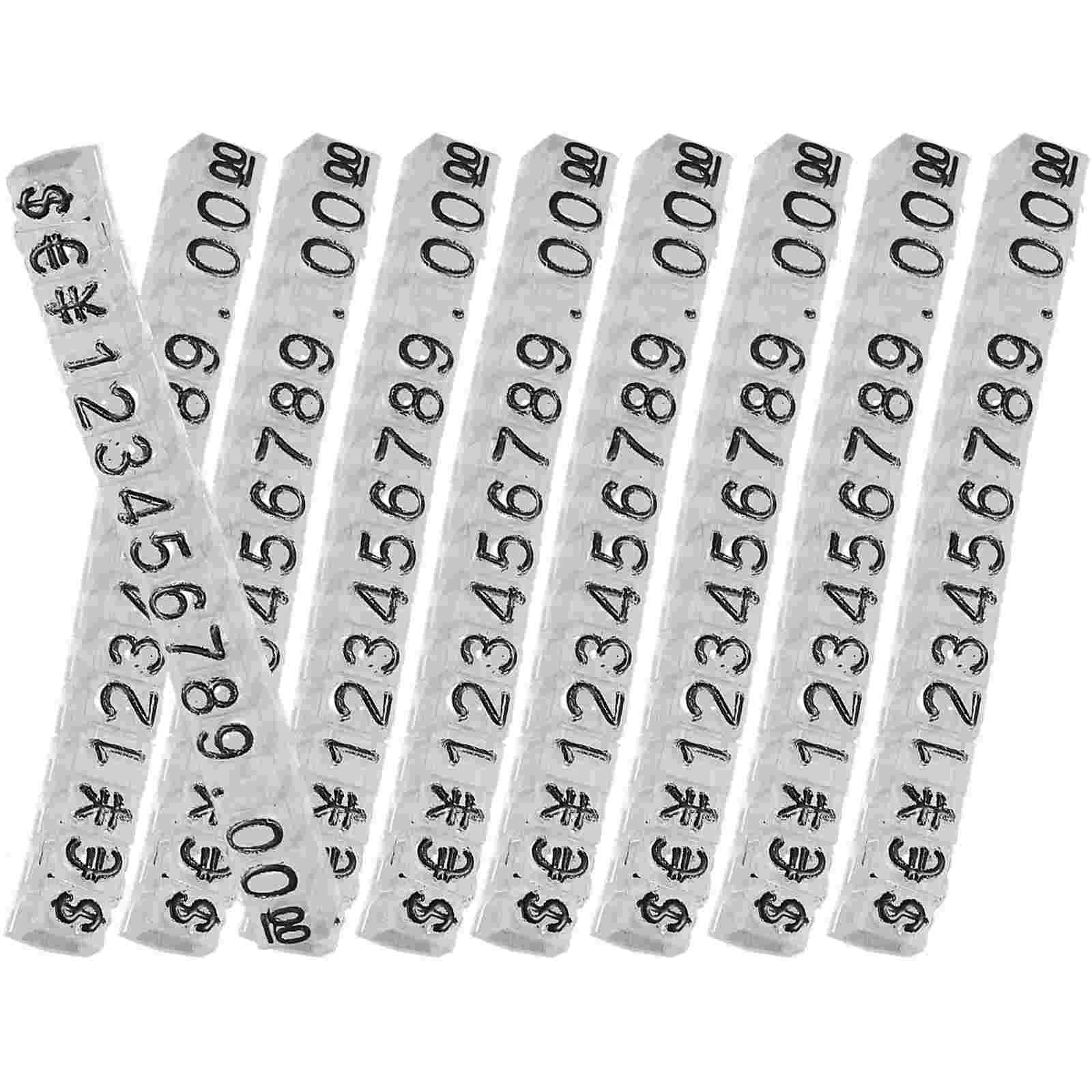 20 Pcs Price Tag Adjustable Jewelry Tags for Pricing Cube Label Display Stands Number