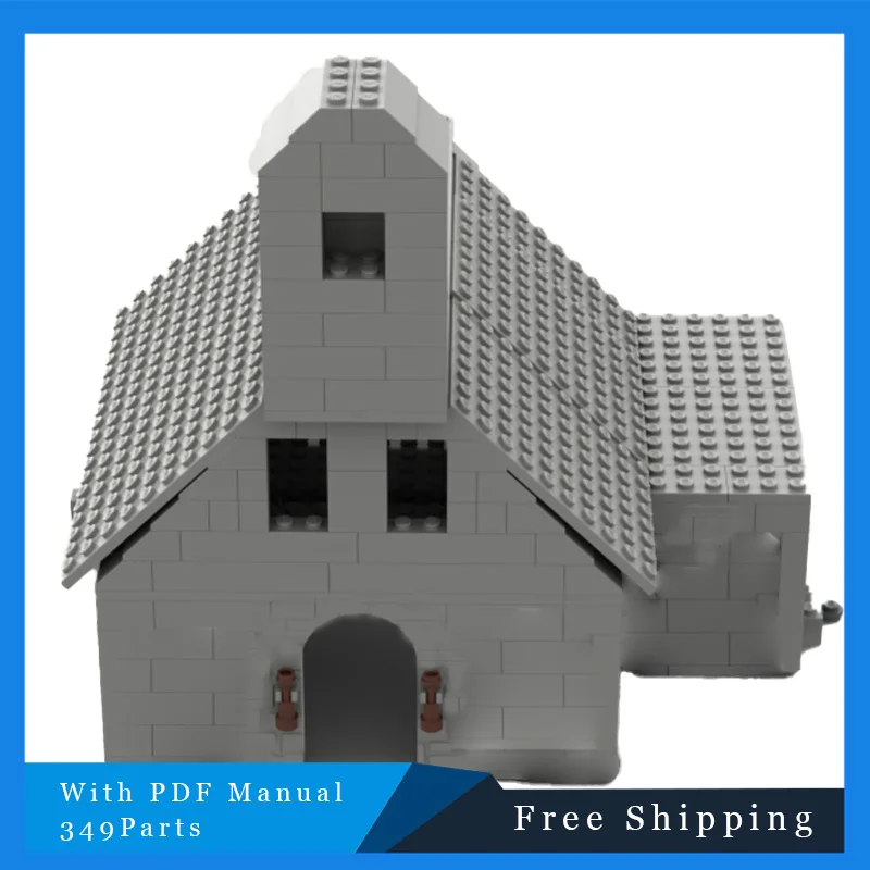 

349PCS Building Block Bricks Series Gray Tile Roof Modular Children's DIY Assembly Toys Sets Model Holiday Gift Boys And Girls