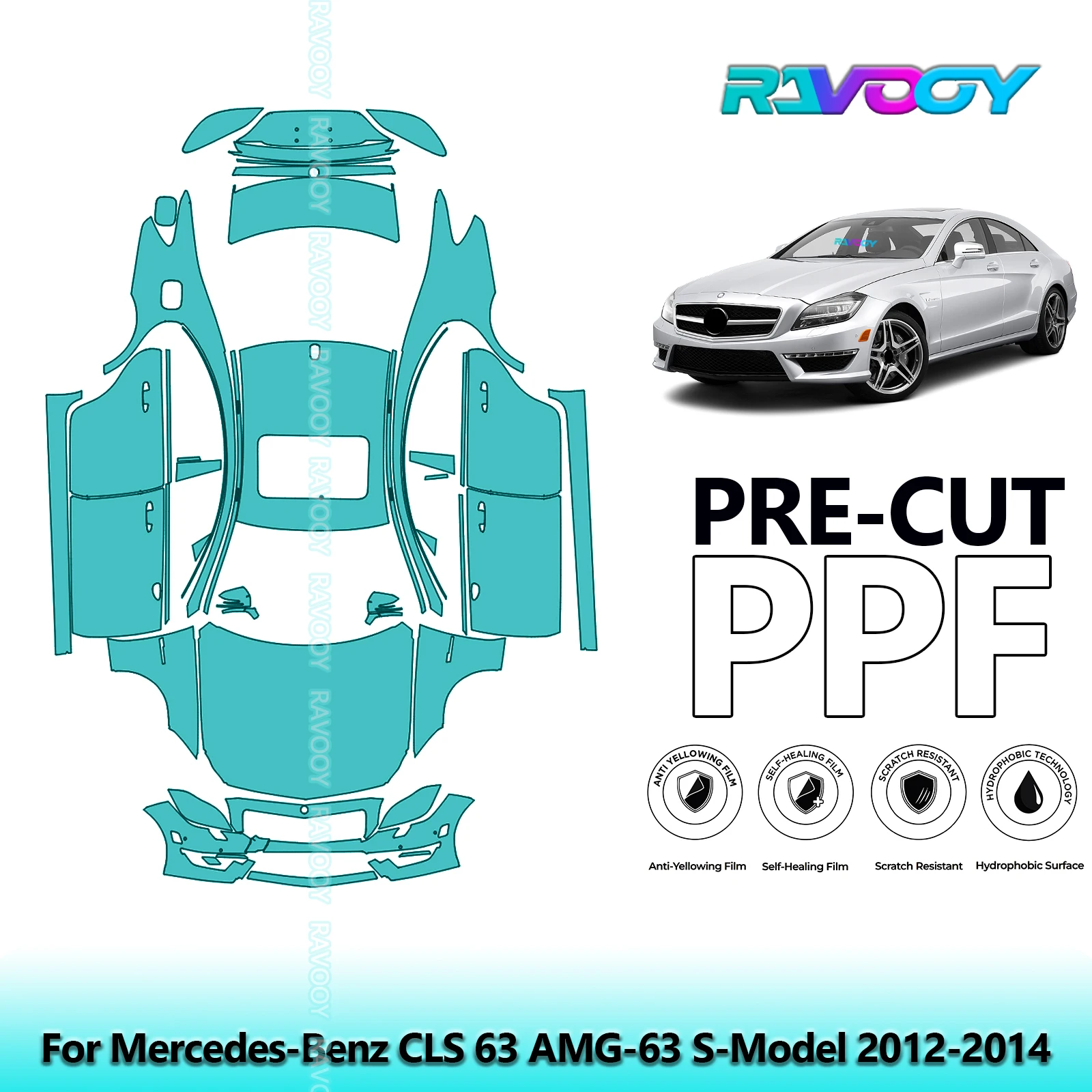 

Full Vehicle Clear Bra Precut PPF Paint Protection Film For Mercedes-Benz CLS 63 AMG-63 S-Model 2012-2014