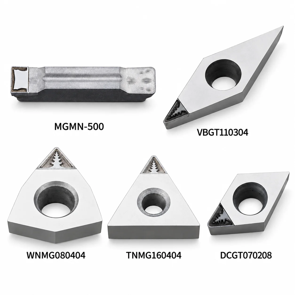 PCD Chipbreaker Turning Grooving Inserts CCGT VNMG CNMG WNMG TNMG DCGT MGMN VCGT VBGT for Aluminum CNC Lathe Tools