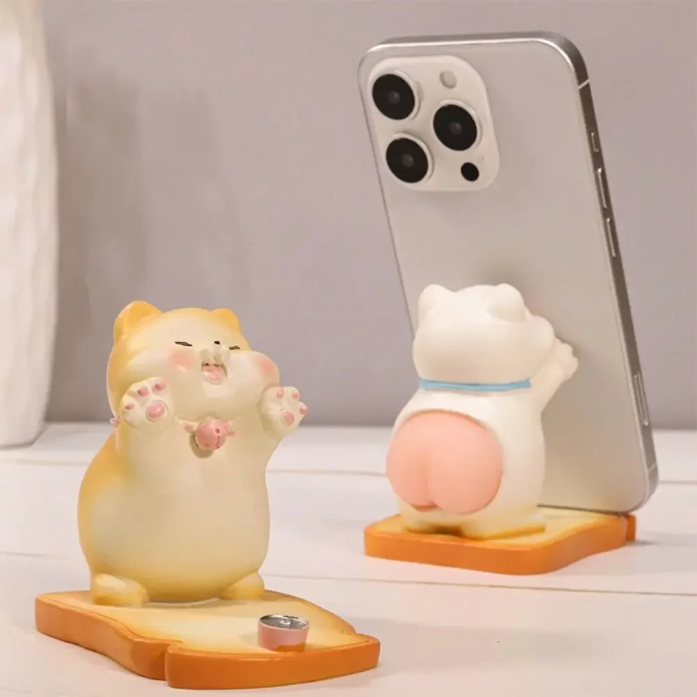 

Lucky Fortune Cat Character Model Desktop Phone Stand Cute Kitten Pig Modo Office Desktop Decoration Decompression Toy Girl Gift